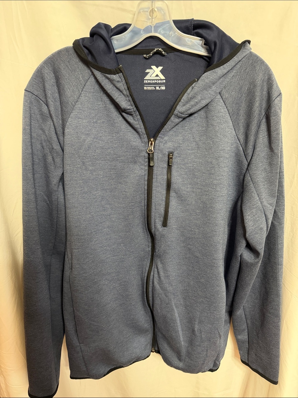 ZeroXposur Men's Heather Navy Full-Zip Hoodie Jacket